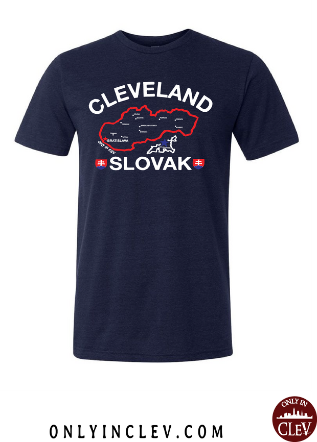 "Cleveland Slovak" Design on Navy - Only in Clev