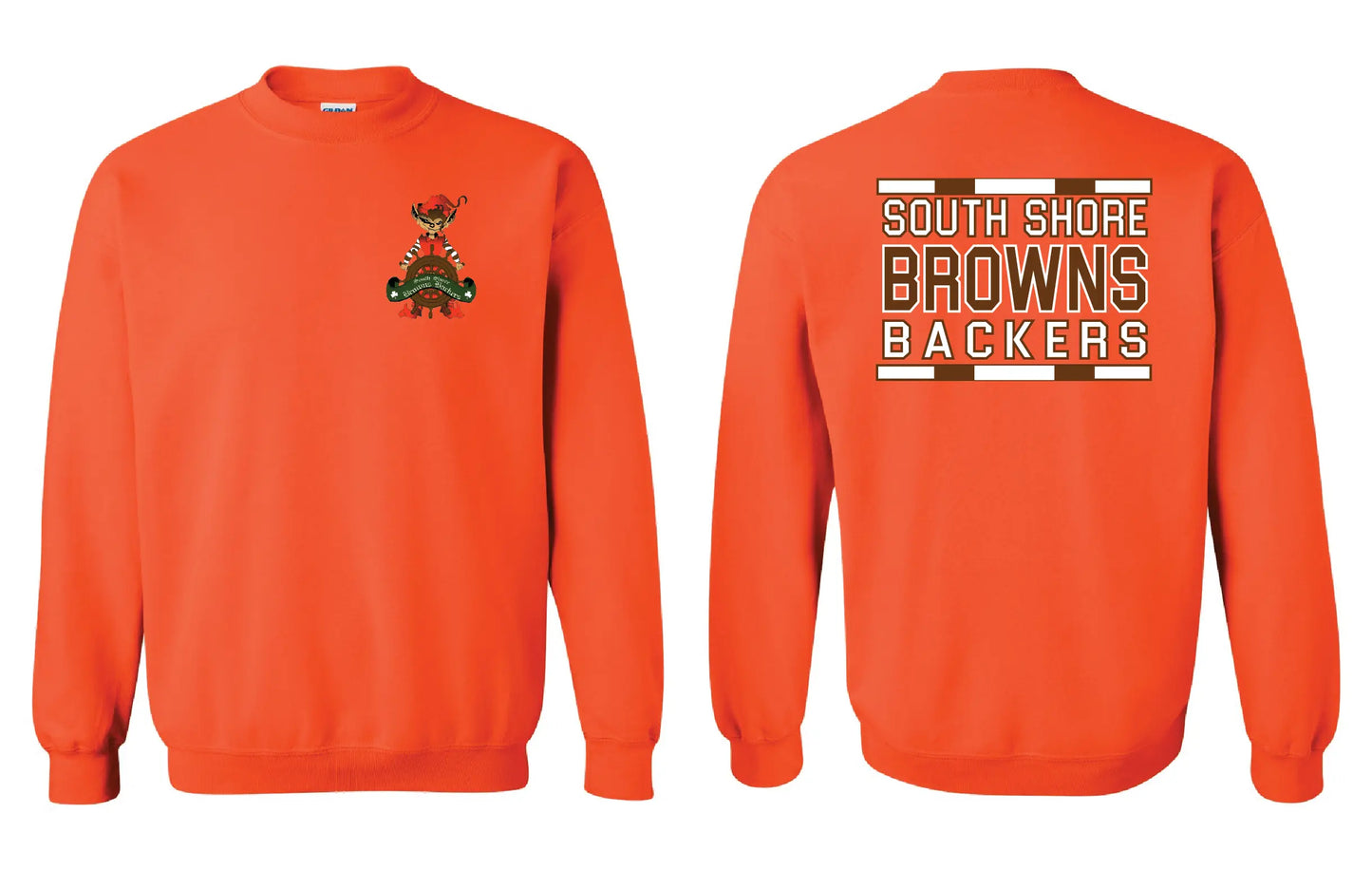 "South Shore Backers" Design on Orange - Only in Clev 3XL-Unisex-crew-sweatshirt