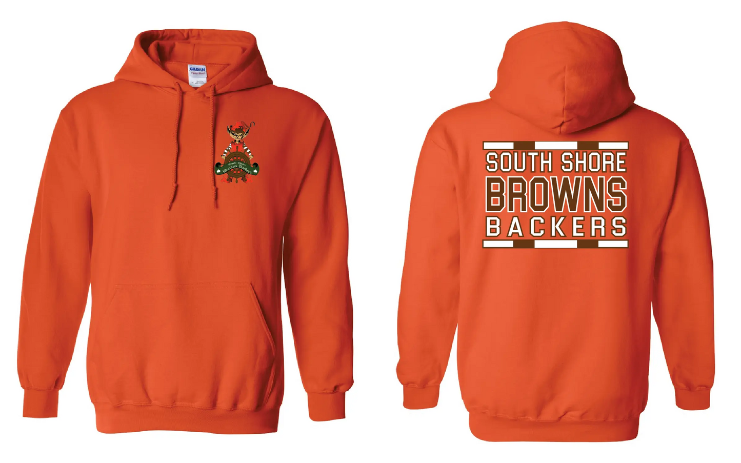 "South Shore Backers" Design on Orange - Only in Clev 3XL-Unisex-hoodie