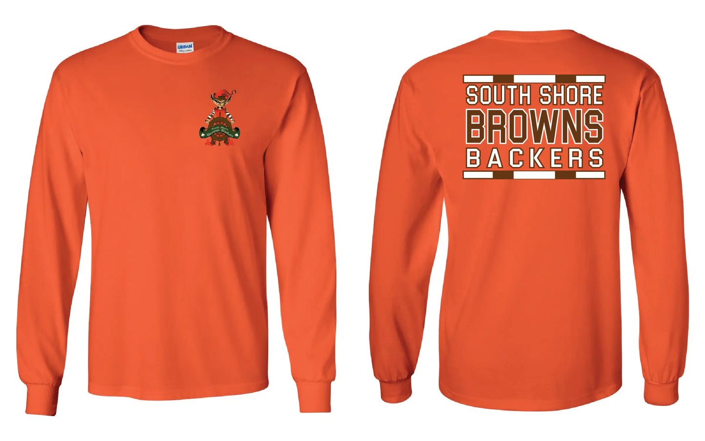 "South Shore Backers" Design on Orange - Only in Clev 3XL-Unisex-long-sleeve