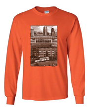 Ptacek Cleveland Football Stadiums Shirts on orange