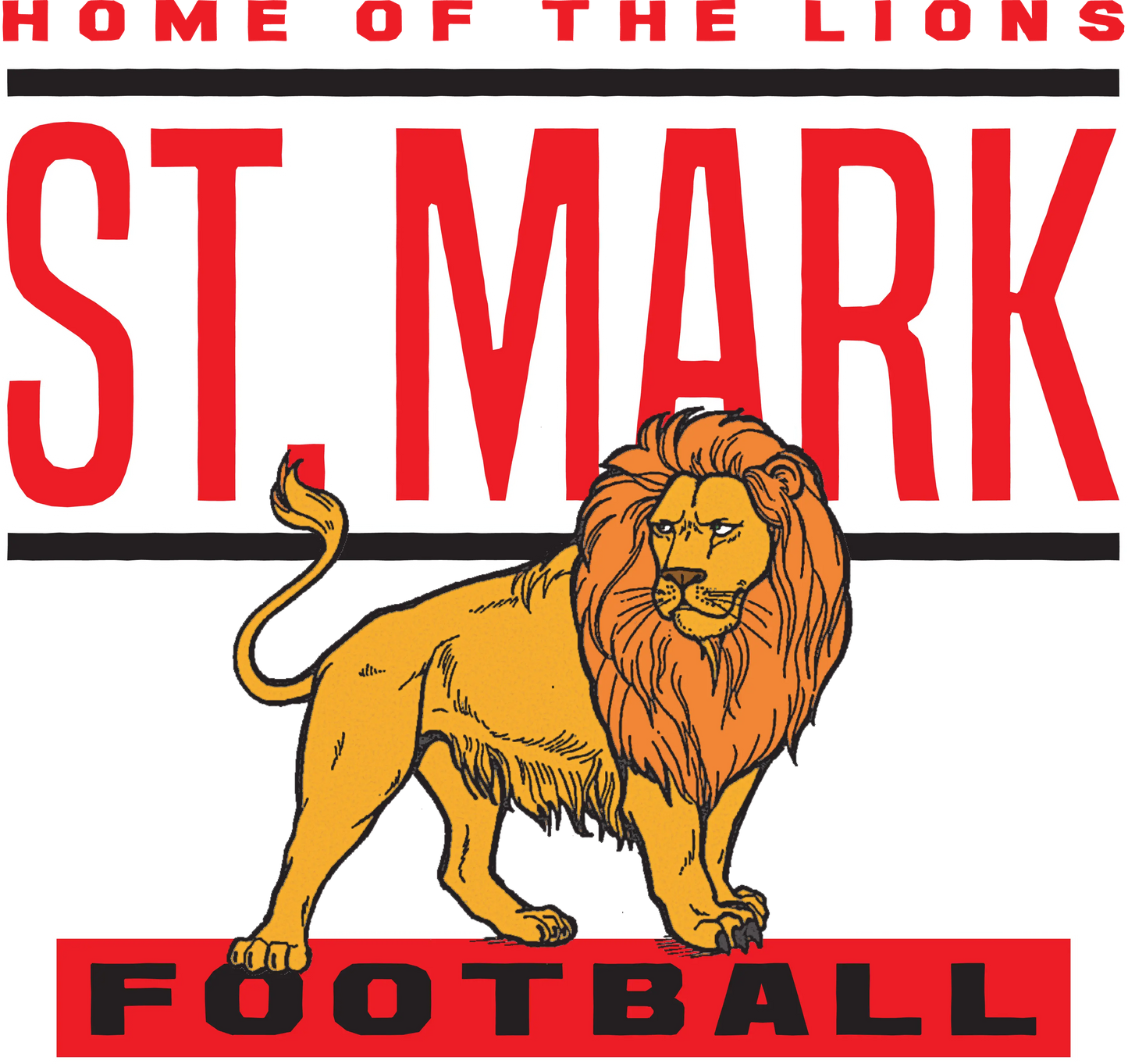 "St. Mark Lions Football" Design on Black - Only in Clev 