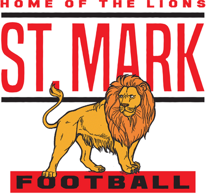 "St. Mark Lions Football" Design on Black - Only in Clev 