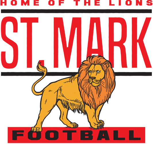 "St. Mark Lions Football" Design on Black - Only in Clev 