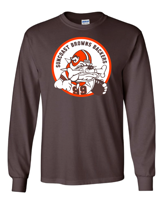 "Suncoast Browns Backers" Design on Brown
