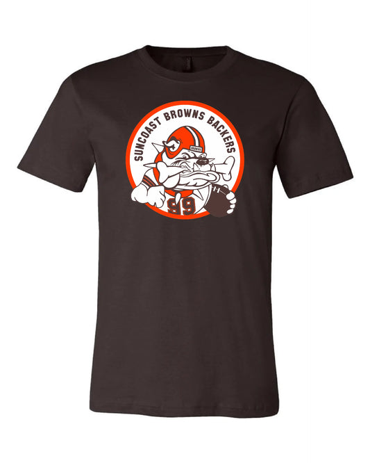 "Suncoast Browns Backers" Design on Brown - Only in Clev 3XL-Men-s-short-sleeve