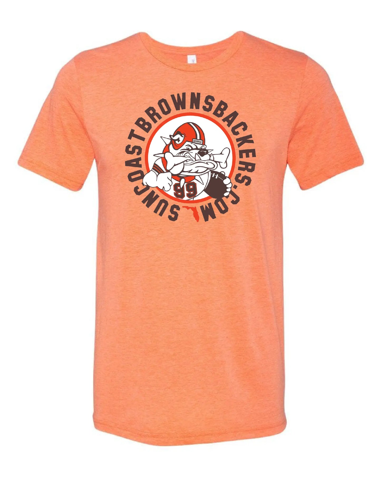 "Suncoast Browns Backers" Design on Orange - Only in Clev 3XL-Men-s-short-sleeve