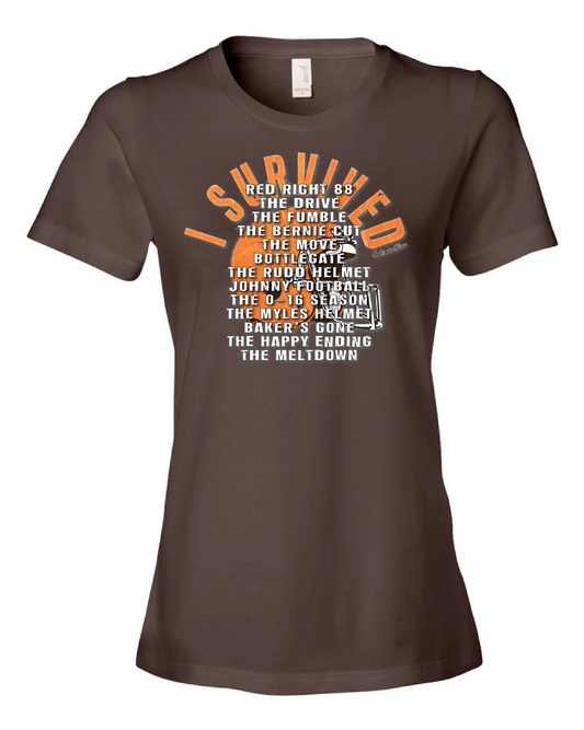 Cleveland Football Survival Design" on Brown - Only in Clev 