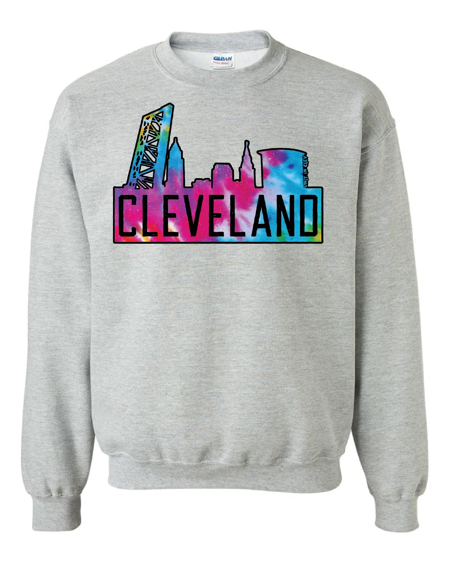 Colorful Flats Skyline design on Gray - Only in Clev 