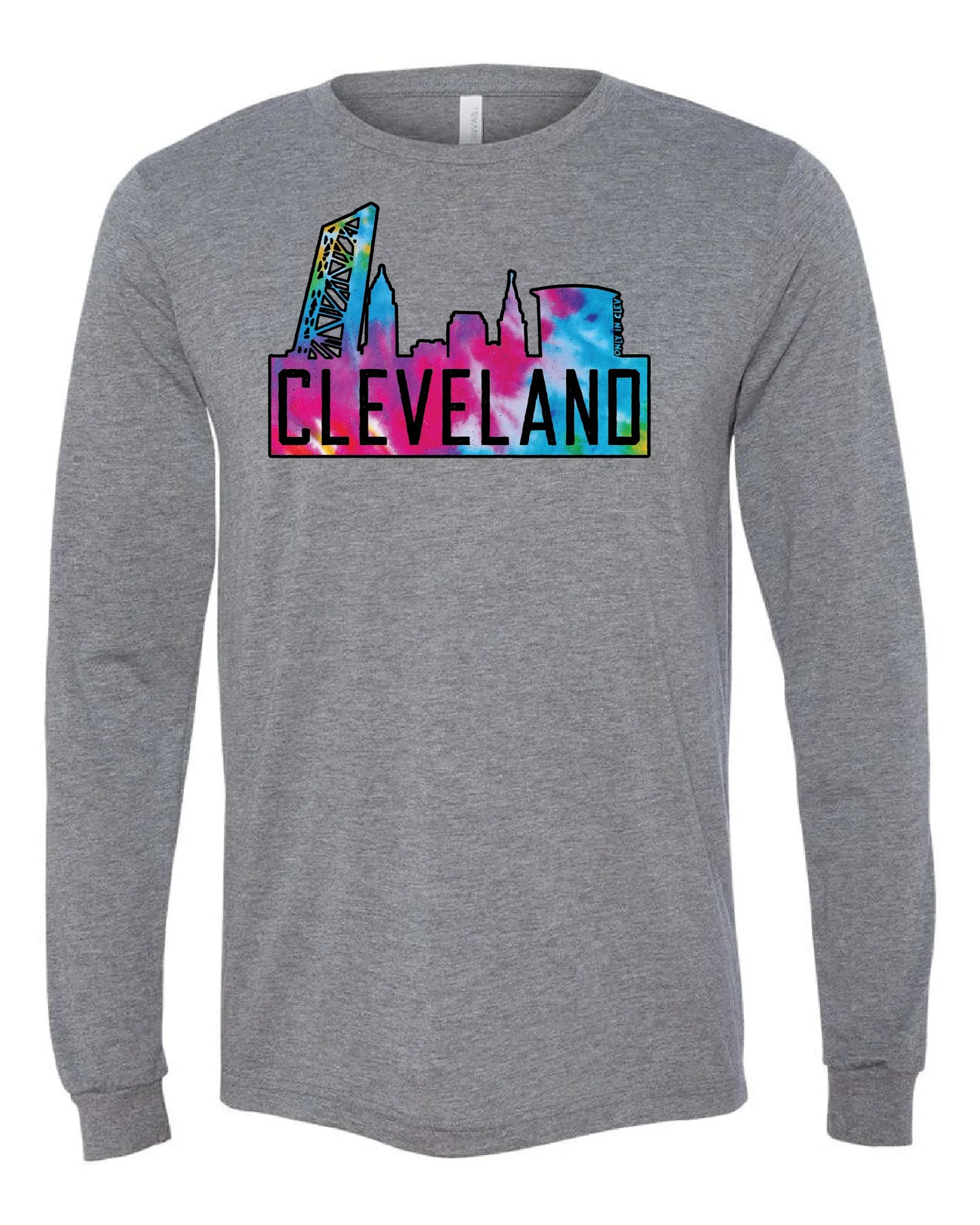 Colorful Flats Skyline design on Gray - Only in Clev 