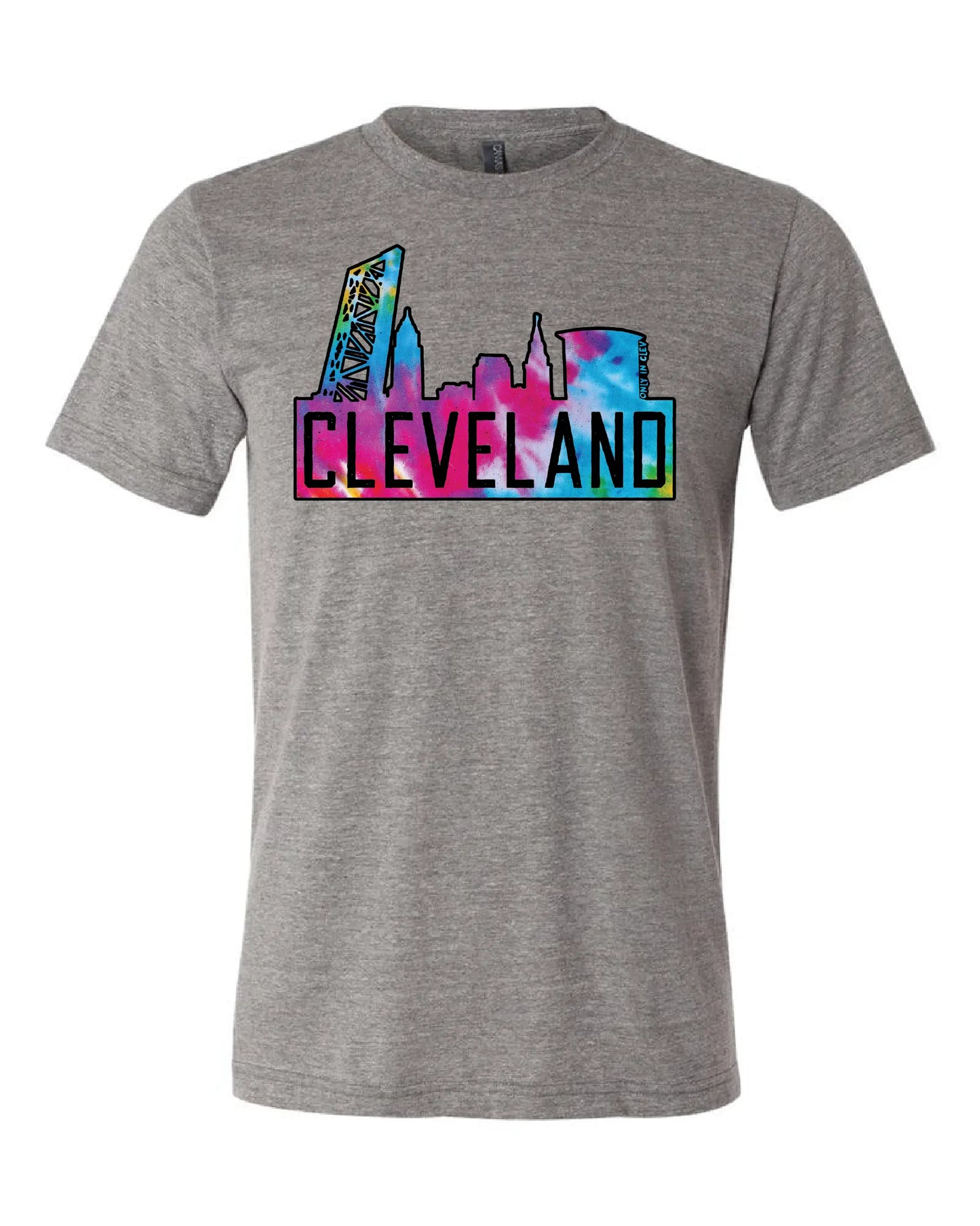 Colorful Flats Skyline design on Gray - Only in Clev 