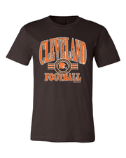 "Cleveland Football Tradition" Vintage Design on Brown - Only in Clev
