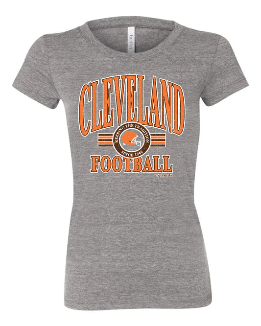 "Cleveland Football Tradition" Design on Gray - Only in Clev 