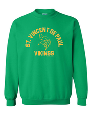 "St. Vincent De Paul Vikings" Design on Green - Only in Clev