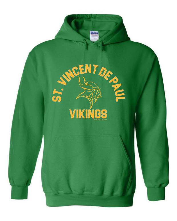 "St. Vincent De Paul Vikings" Design on Green - Only in Clev