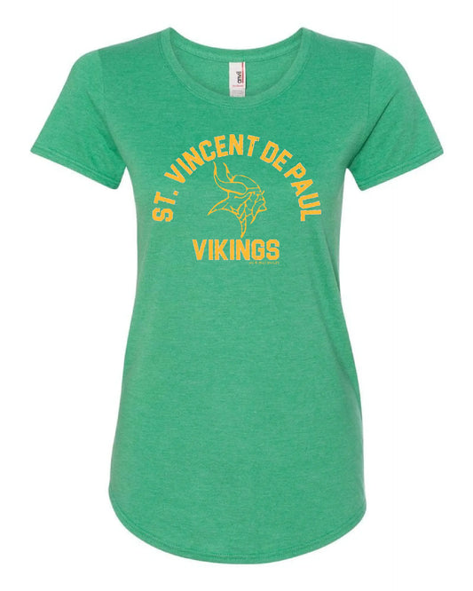 "St. Vincent De Paul Vikings" Design on Green - Only in Clev