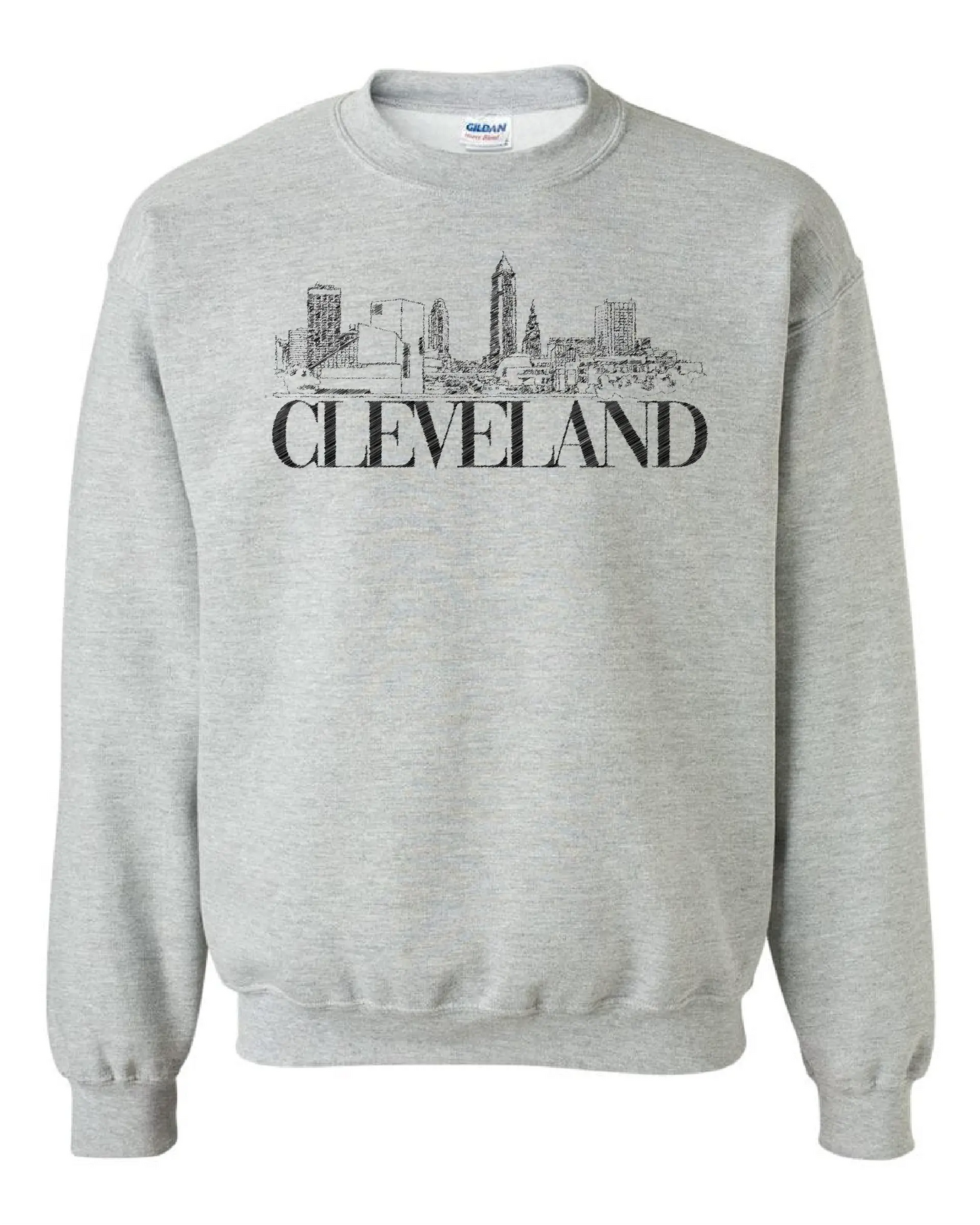 "Vintage Cleveland Skyline" Design on Grey - Only in Clev 