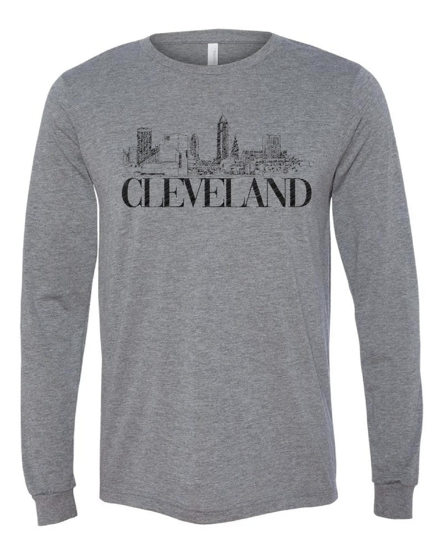 "Vintage Cleveland Skyline" Design on Grey - Only in Clev 