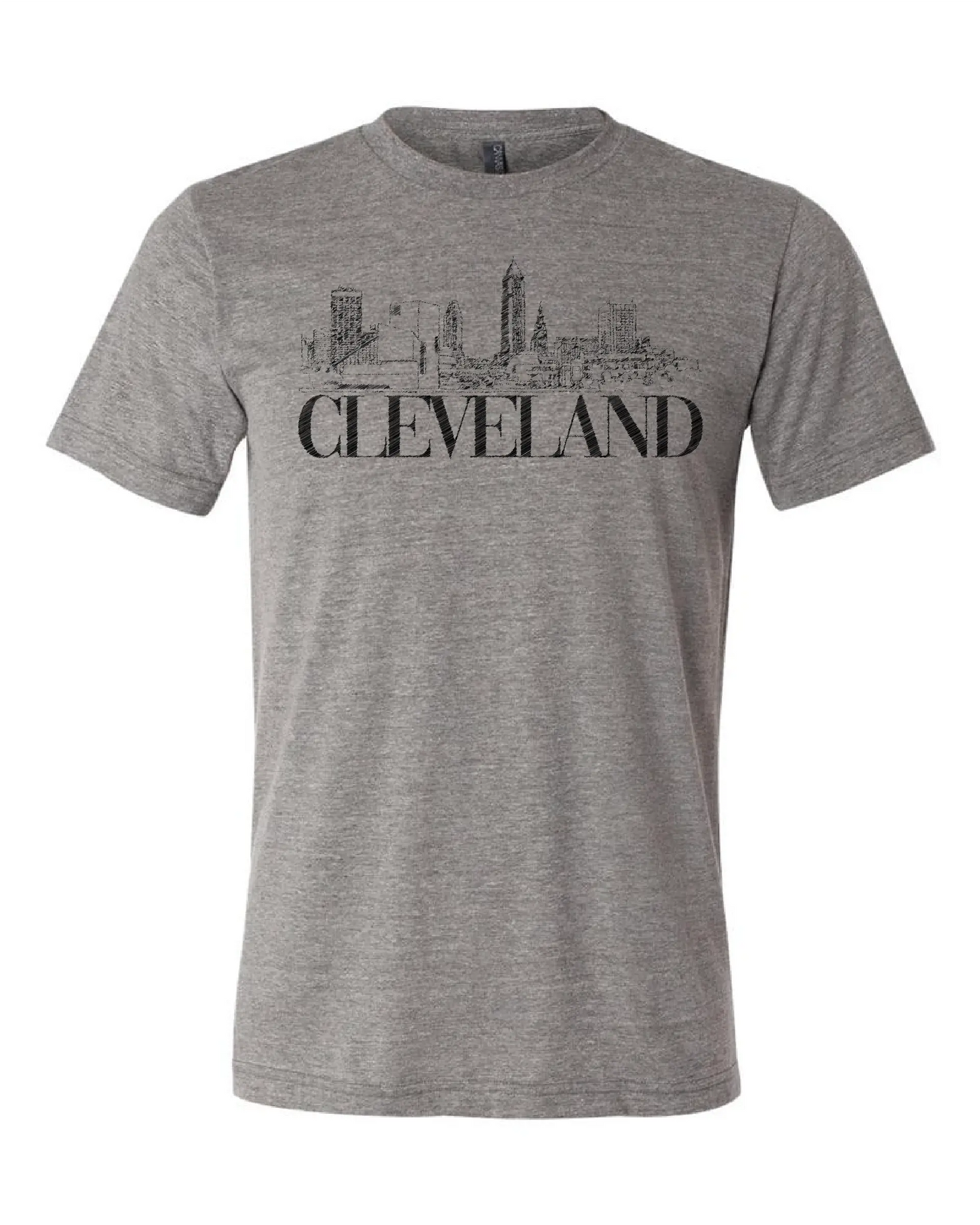 "Vintage Cleveland Skyline" Design on Grey - Only in Clev 