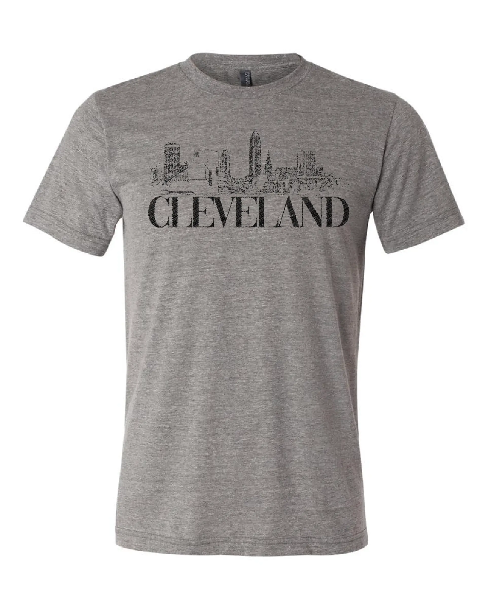 "Vintage Cleveland Skyline" Design on Grey - Only in Clev 