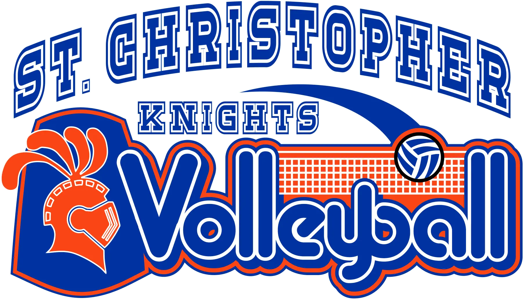 "St. Christopher Volleyball" Design on Gray - Only in Clev 