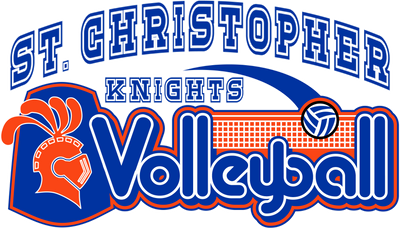 "St. Christopher Volleyball" Design on Gray