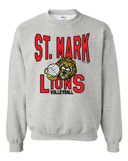 "St. Mark Lions Volleyball" Design on Ash