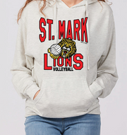 "St. Mark Lions Volleyball" Design on Ash