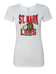 "St. Mark Lions Volleyball" Design on Ash