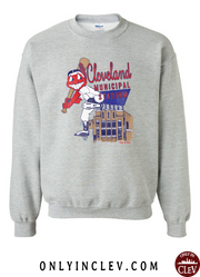 "Cleveland Municipal Stadium (Baseball) on Gray - Only in Clev