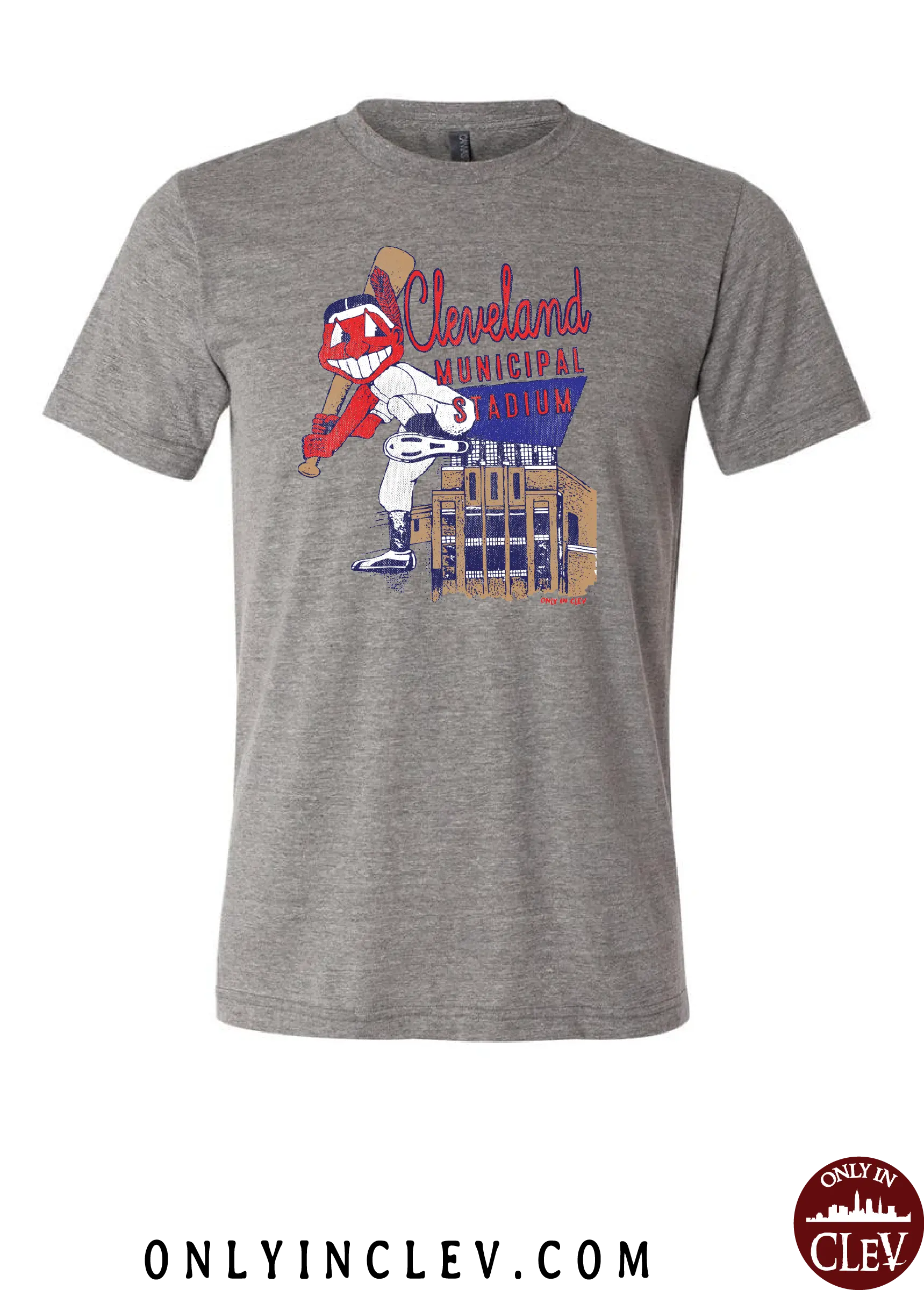 "Cleveland Municipal Stadium (Baseball) on Gray - Only in Clev