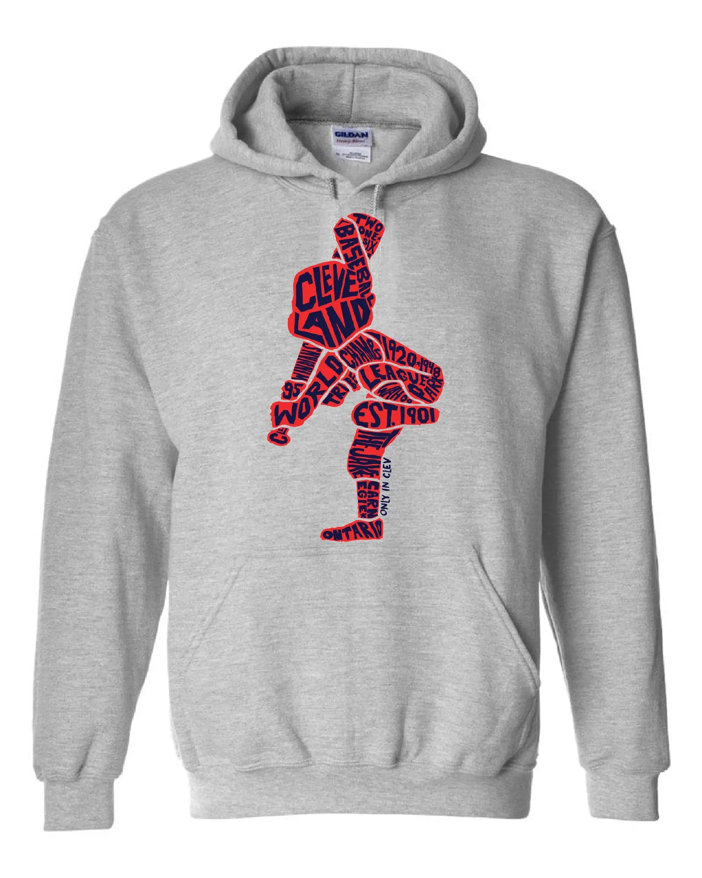 "Cleveland Slugger" on Gray - Only in Clev 3XL-Hoodies