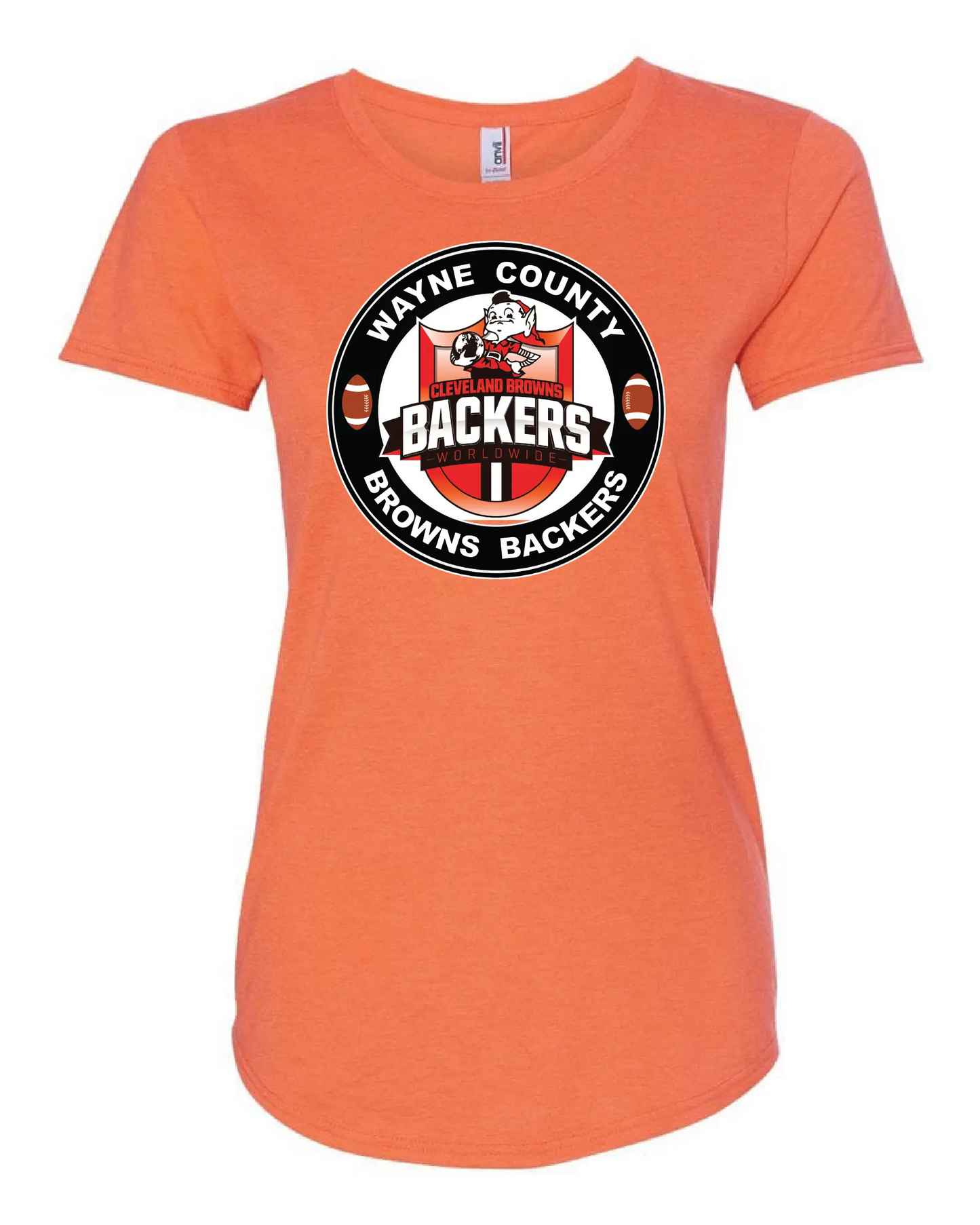 "Wayne County Browns Backers" Design on Orange - Only in Clev 