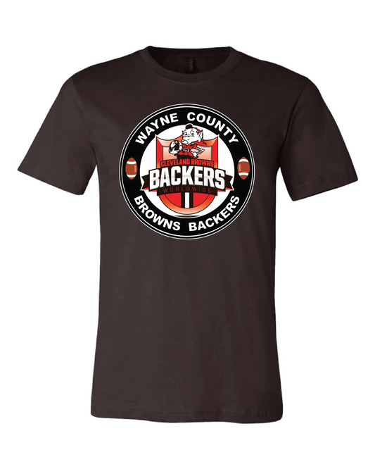 "Wayne County Browns Backers" Design on Brown - Only in Clev 3XL-Men-s-short-sleeve