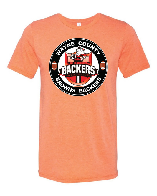 "Wayne County Browns Backers" Design on Orange - Only in Clev 3XL-Men-s-short-sleeve