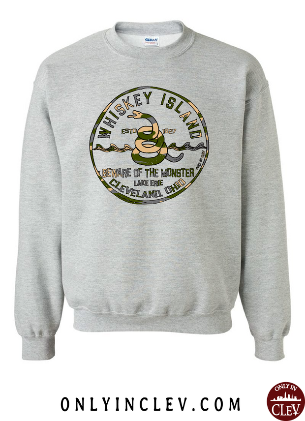 Whiskey Island Camo Long Sleeve T-Shirt - Only in Clev