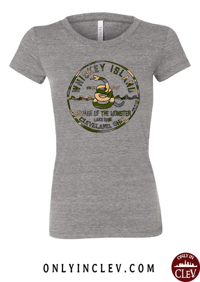 Whiskey Island Camo Womens T-Shirt - Only in Clev