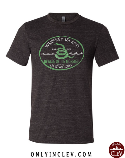 Whiskey Island on Black T-Shirt - Only in Clev