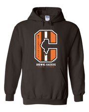 "Whiskey City Backers" Design on Brown