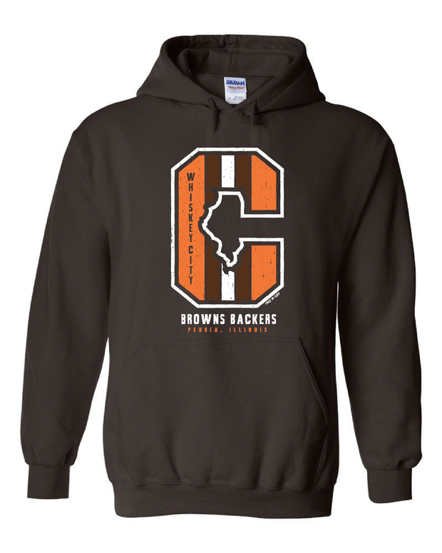 "Whiskey City Backers" Design on Brown
