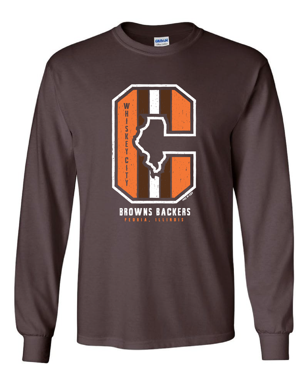 "Whiskey City Backers" Design on Brown