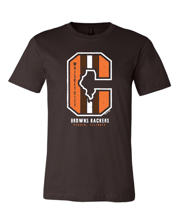 "Whiskey City Backers" Design on Brown