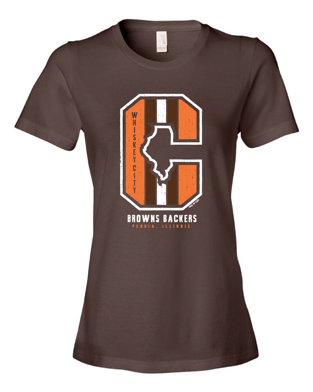 "Whiskey City Backers" Design on Brown