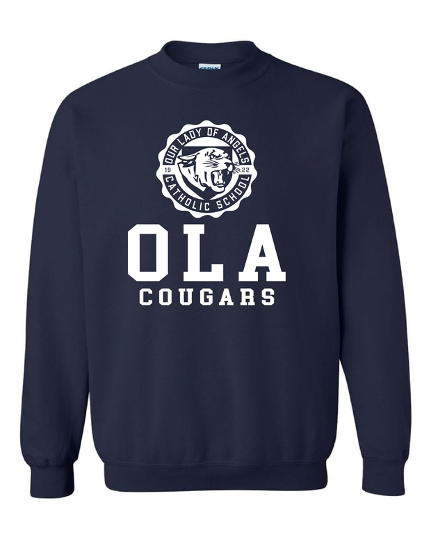 "Our Lady of Angels Crest" Design on Navy