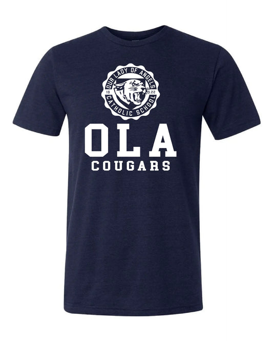 "Our Lady of Angels Crest" Design on Navy - Only in Clev 