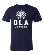 "Our Lady of Angels Crest" Design on Navy