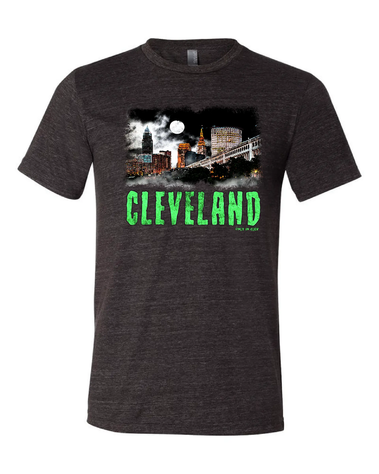 "Cleveland Horror" Design on Black - Only in Clev 
