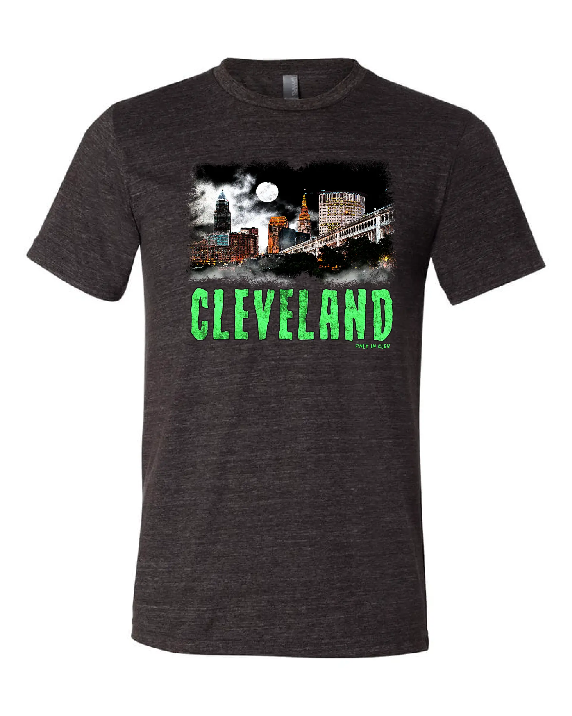 "Cleveland Horror" Design on Black - Only in Clev 