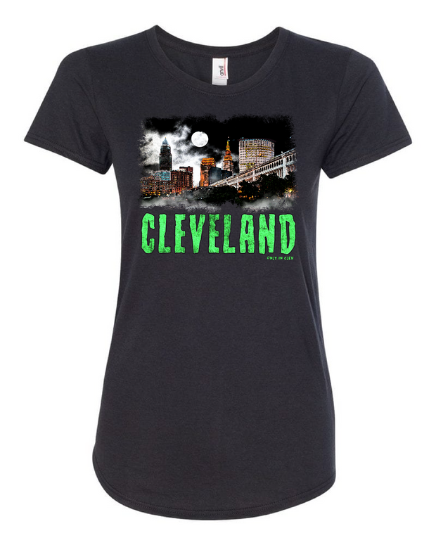 "Cleveland Horror" Design on Black