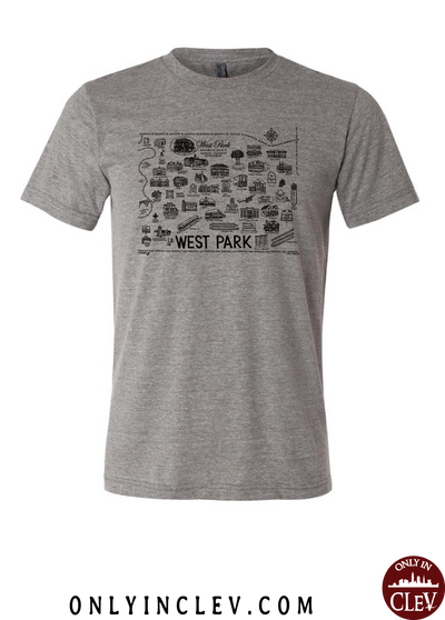 West Park Historical Shirts on Gray (Black Font) - Only in Clev